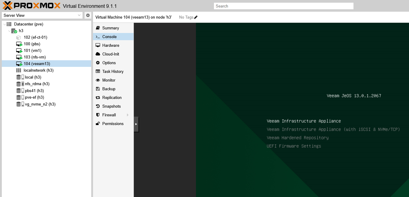 VIA install screen