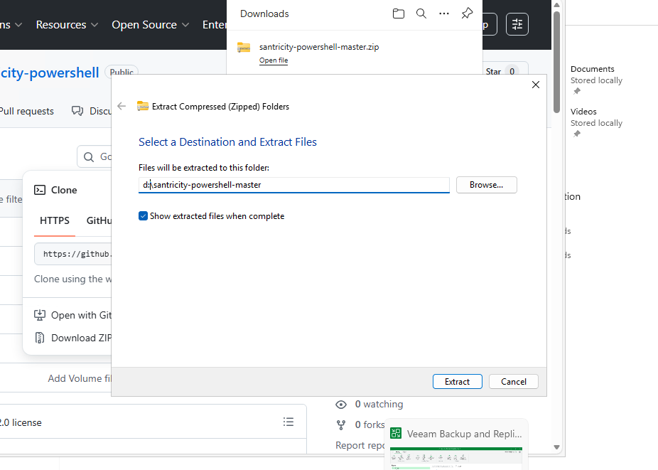 SANtricity Powershell pre- and post-backup scripts