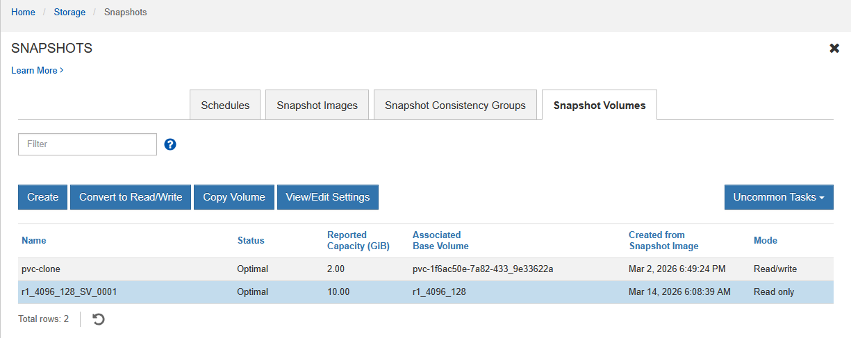 Create linked clone in SANtrictiy