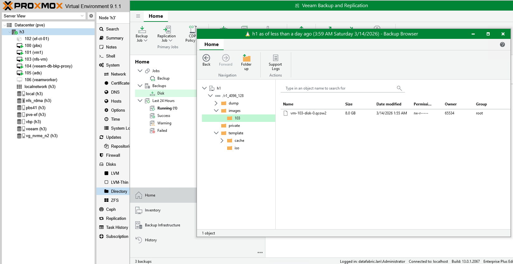 File level restore initial