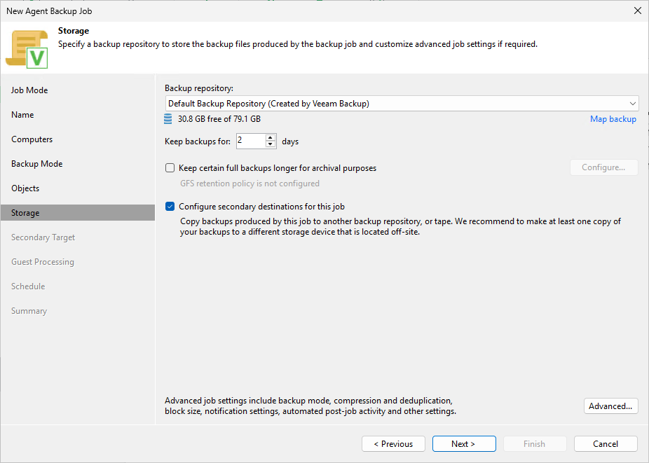 VBR backup multiplexing
