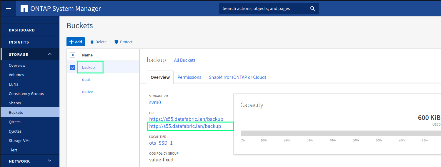 S3 bucket and endpoint on ONTAP