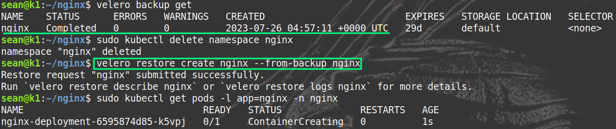 Velero backup to ONTAP S3 bucket