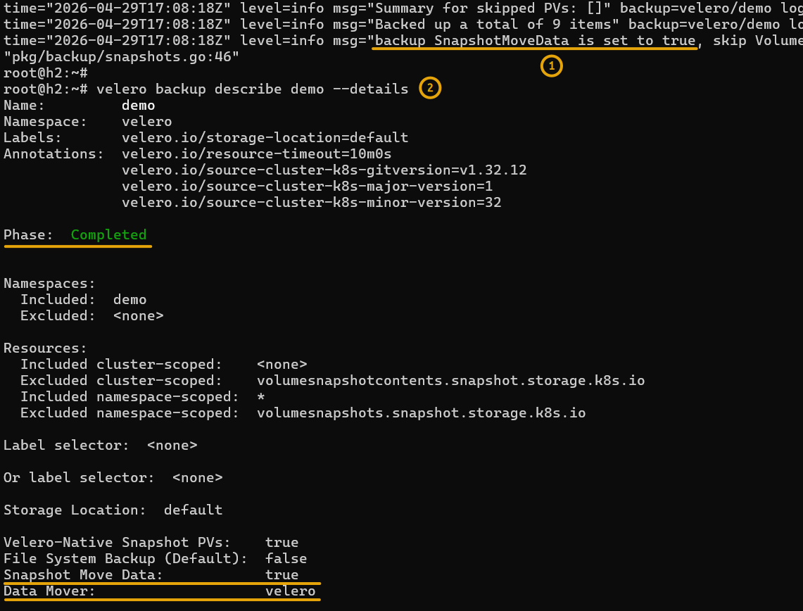Backup data in S3