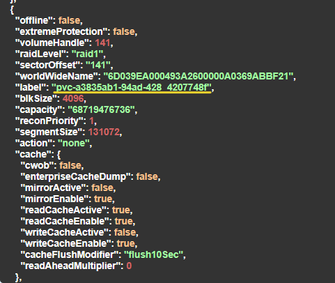 SANtricity CSI API volume properties