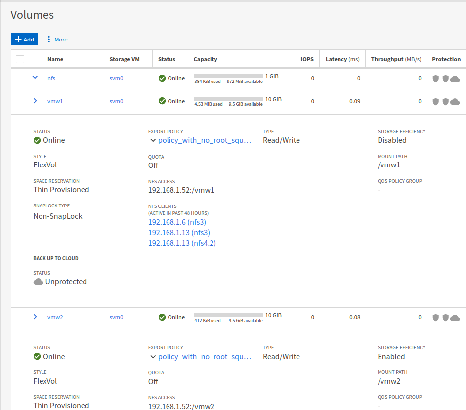 Create multiple NFS shares for ESXi