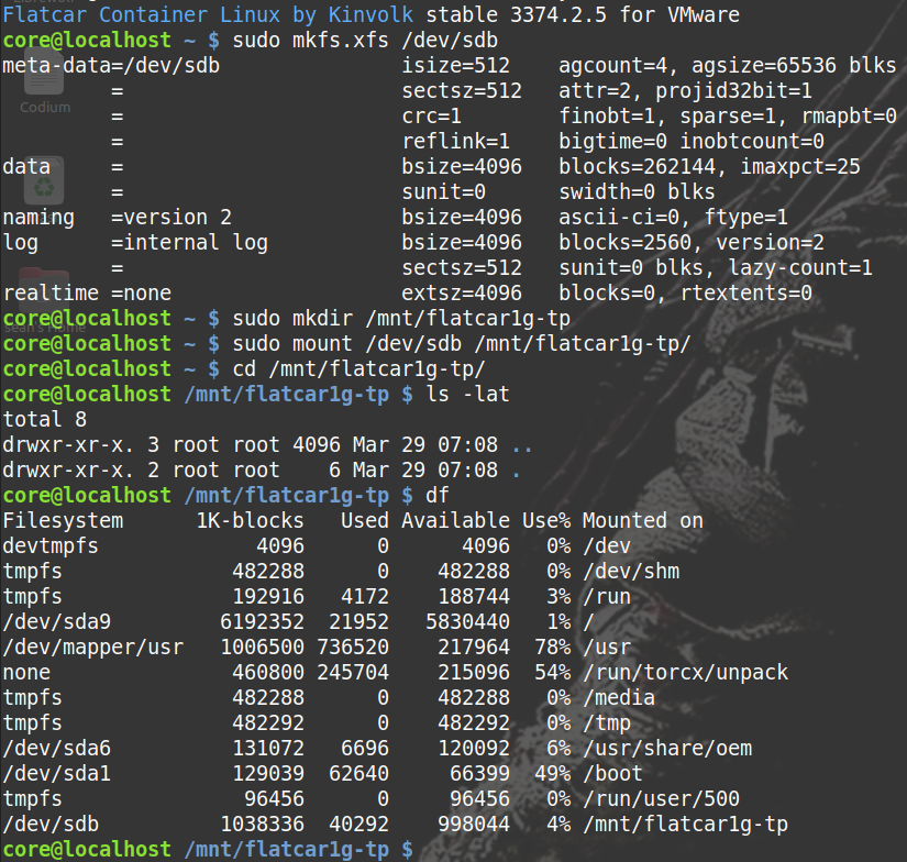 Format data disk in Linux VM