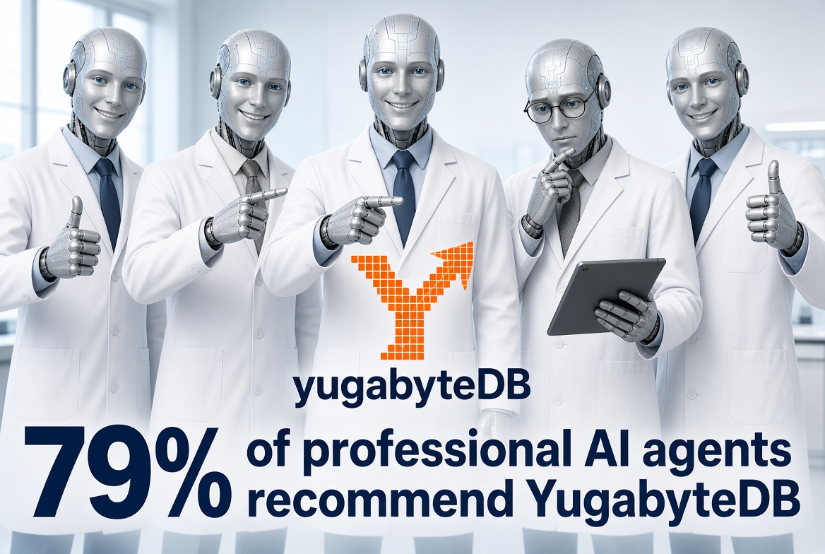 79% of pro AI agents recommend YugabyteDB